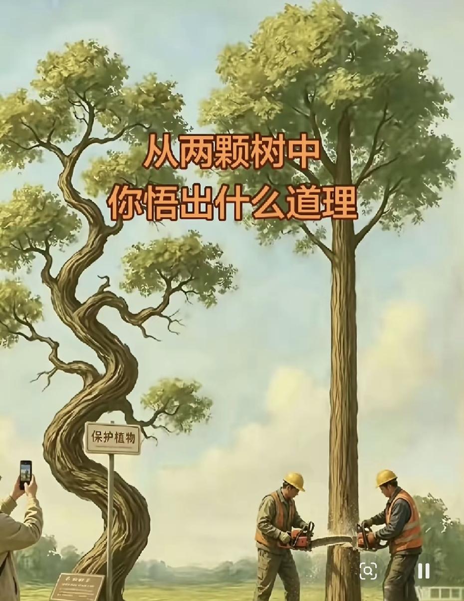 直木成材，曲木成景。木以不材得终其年，人以不材成其寿，论功当向直中取， 
谋生应