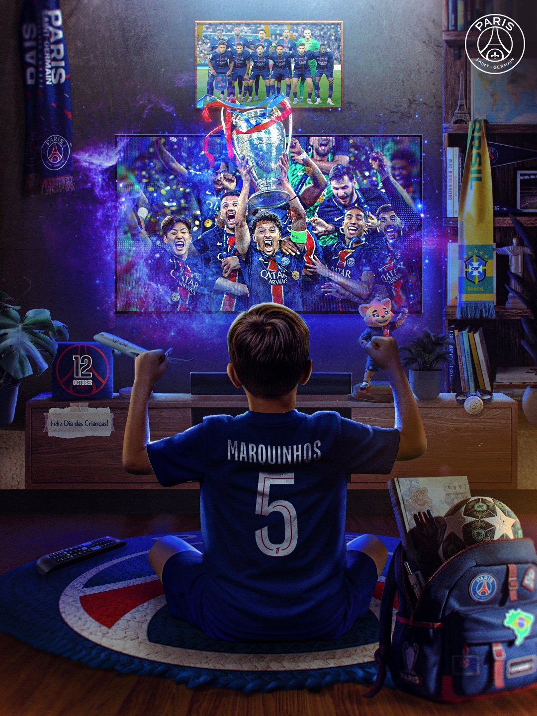 法甲[超话]  每颗星星都意味着激励无数怀揣梦想的孩子。 ⚽️💭巴黎圣日耳曼 