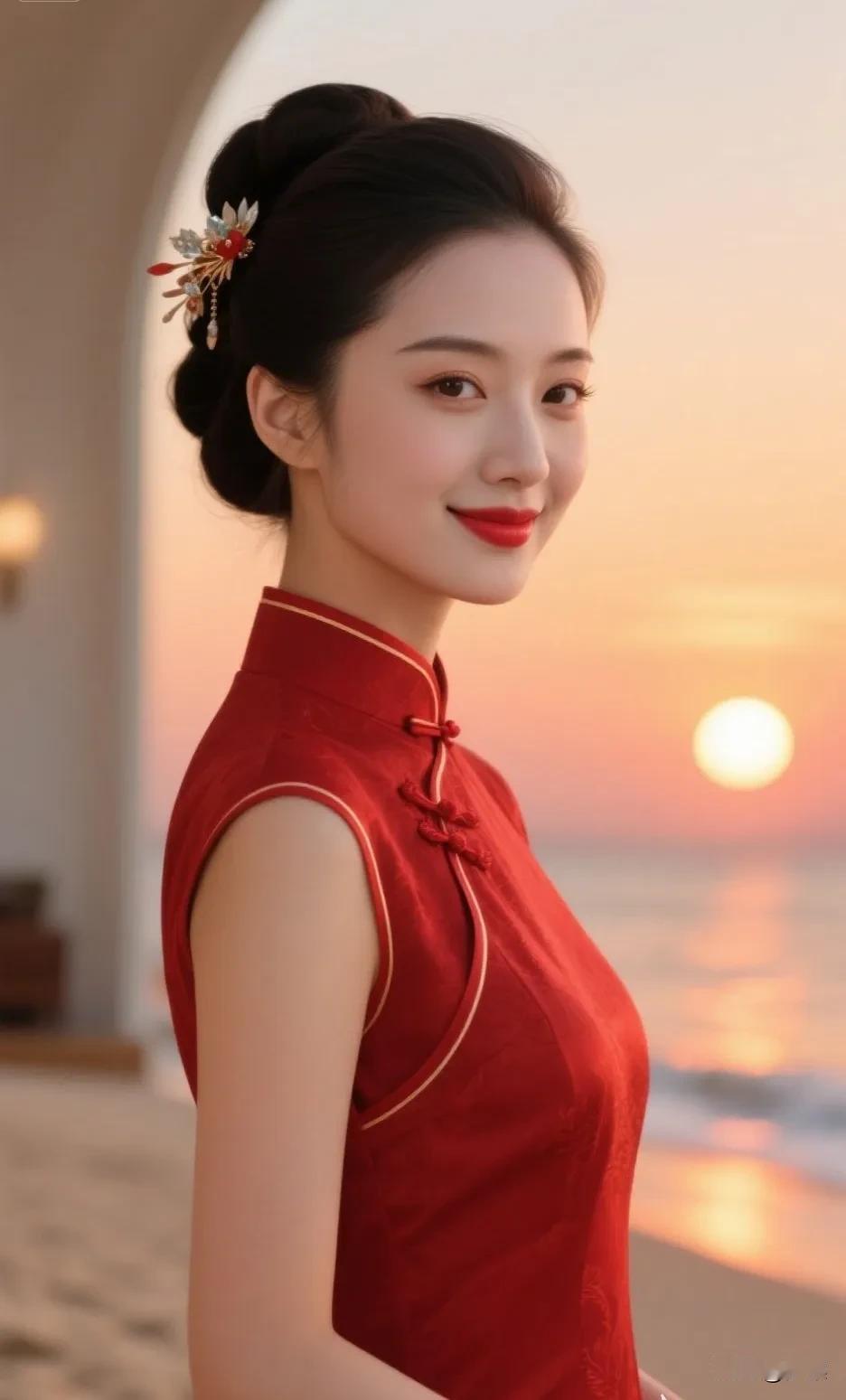 如何把旗袍穿出自己的气质想把旗袍穿出气质，得选适配款式，注重仪态。像图中红旗袍配