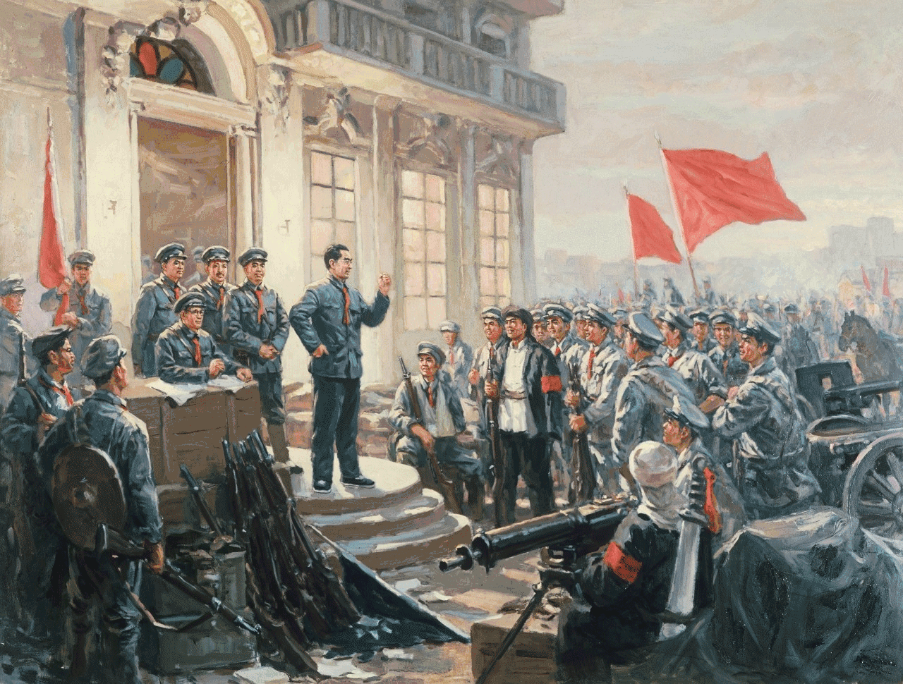 1927年8月1日，南昌城头一声枪响，拉开了我党武装反抗国民党反动派的大幕。
“