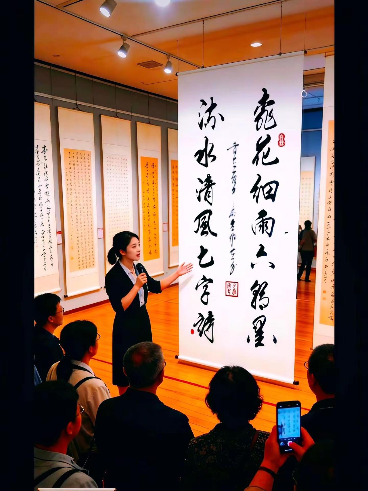 书法是文化自信重要来源 书法艺术交流 书法展示现场 传统文化氛围感拉满
