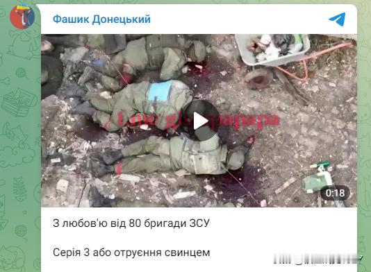 乌克兰士兵大规模屠杀俄军战俘。

首先是11月12日，乌克兰新纳粹电报频道Fas