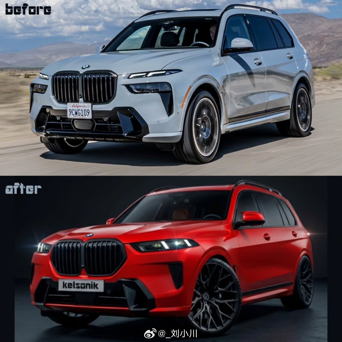 改款宝马X7渲染图 【新车渲染】中期改款宝马X7渲染图，大家觉得这样好不好看，喜