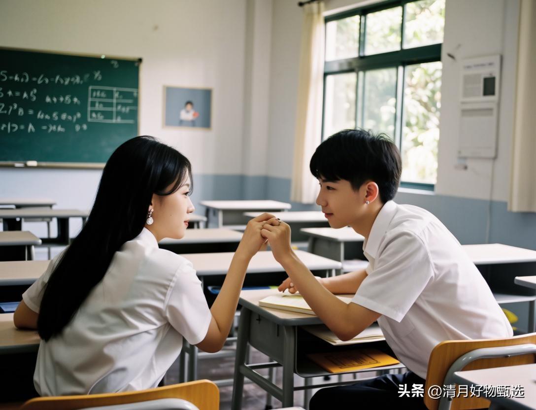 高中毕业前的那个晚上，教室突然停电，四周一片漆黑。趁着黑暗掩护，我鼓起勇气，轻轻