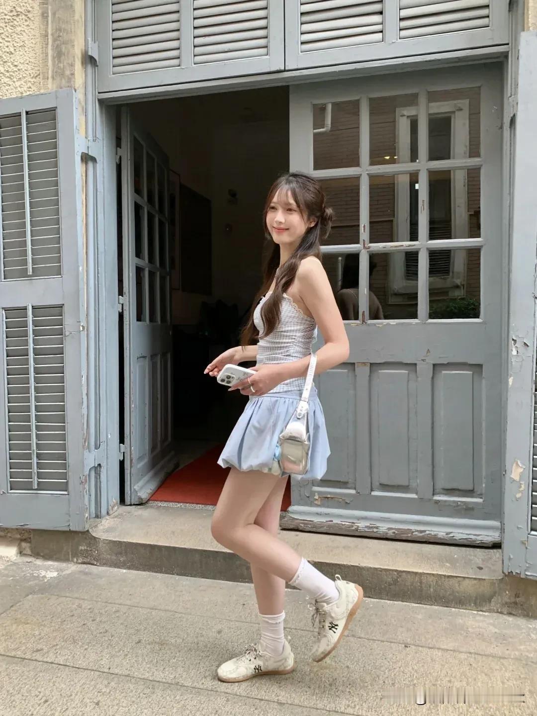 最近偏爱蓝白芭蕾风～