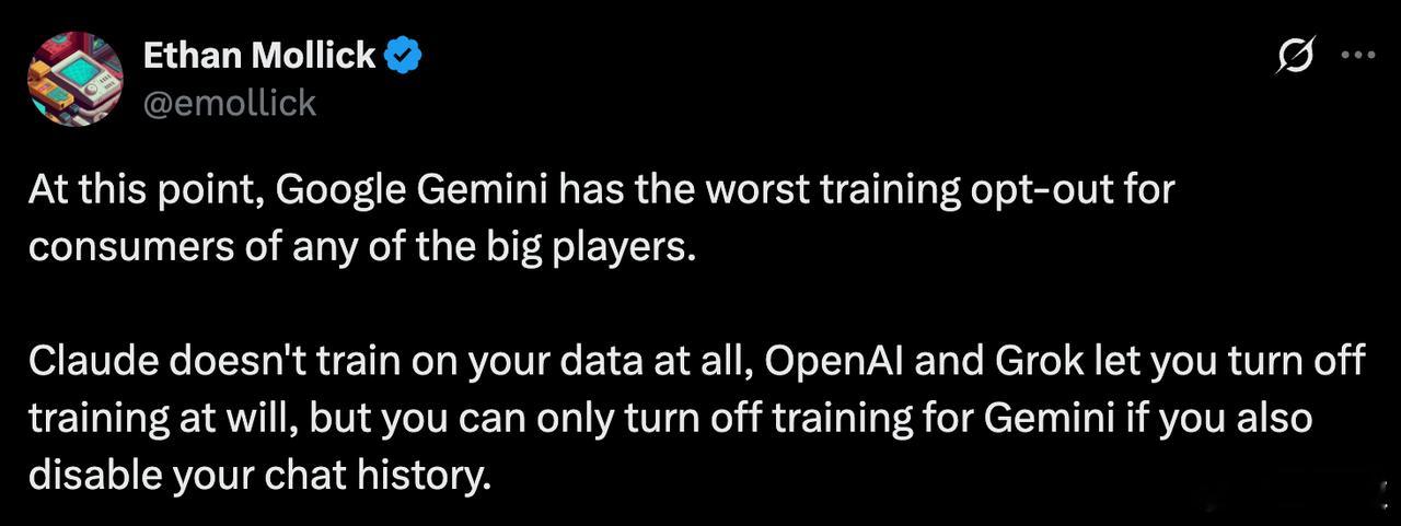 Gemini这个机制太反人类Gemini用户想保护隐私太难谷歌Gemini保护用