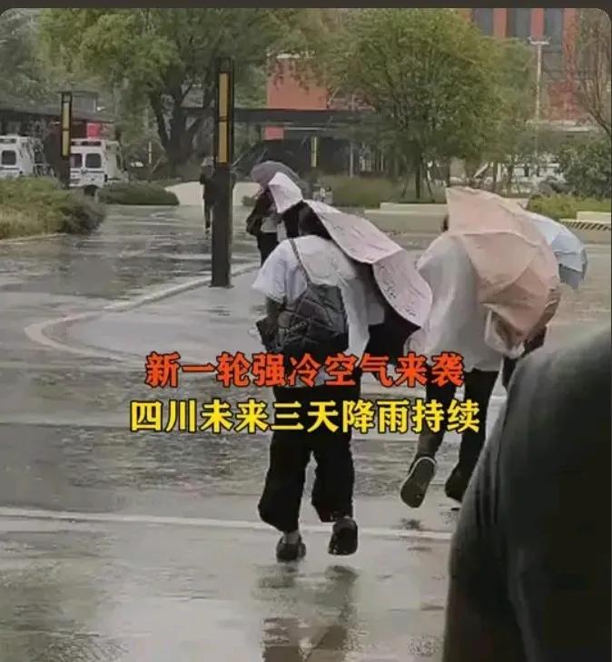 又一波冷空气直逼成都而来、雷打不动的雨天靠近！
四川的朋友作准备了吗？出门带好雨