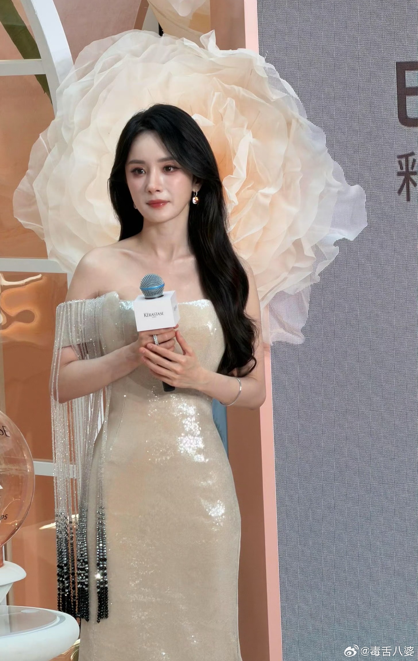 杨幂 头纱 杨幂这个造型也太美了吧，这简直是仙女啊，就连占位的花也偏爱她，为她做