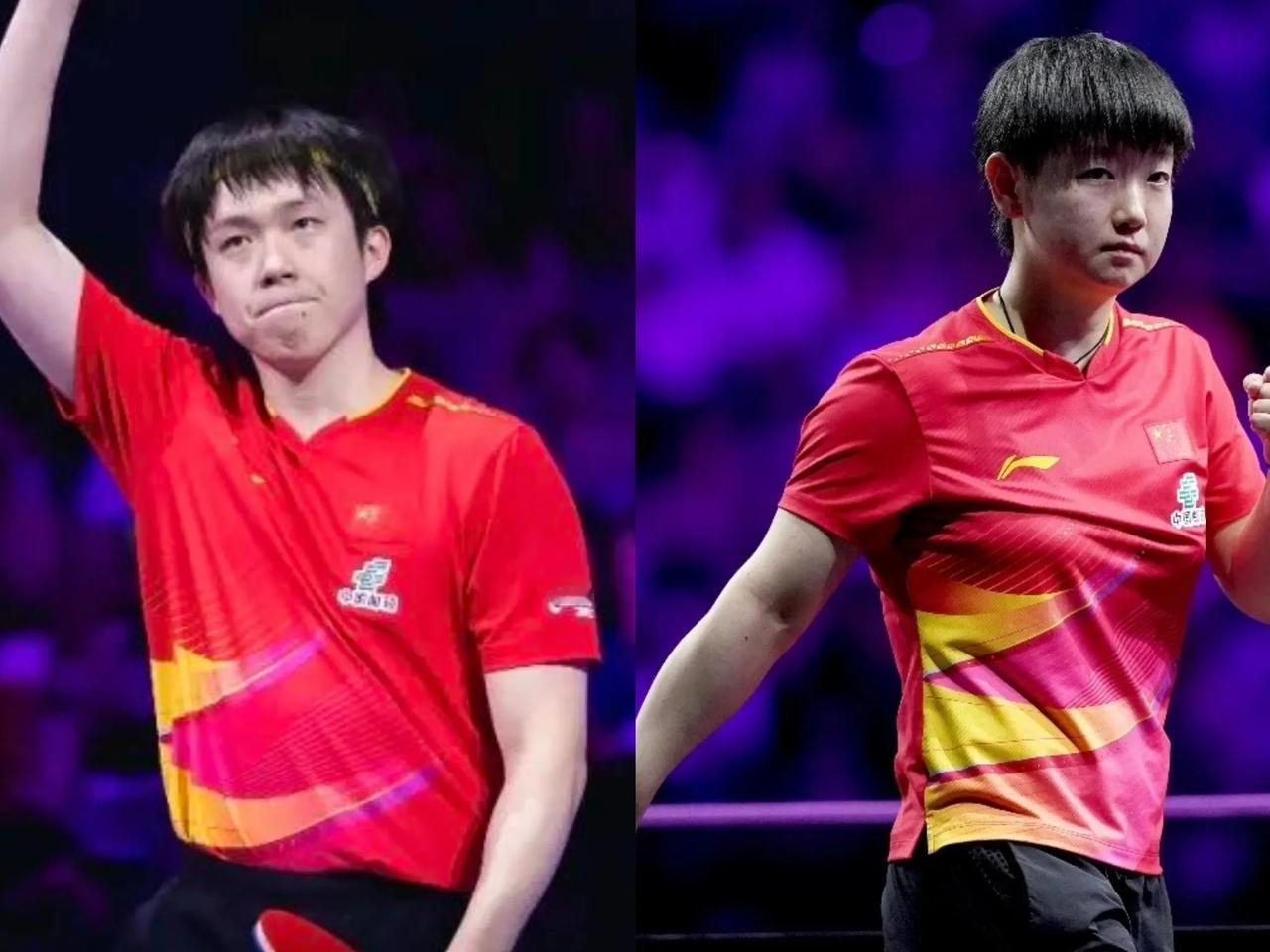 预祝莎头携手在横滨冠军赛登顶！
如无意外孙颖莎战胜陈幸同夺冠
两人今年有过多次交