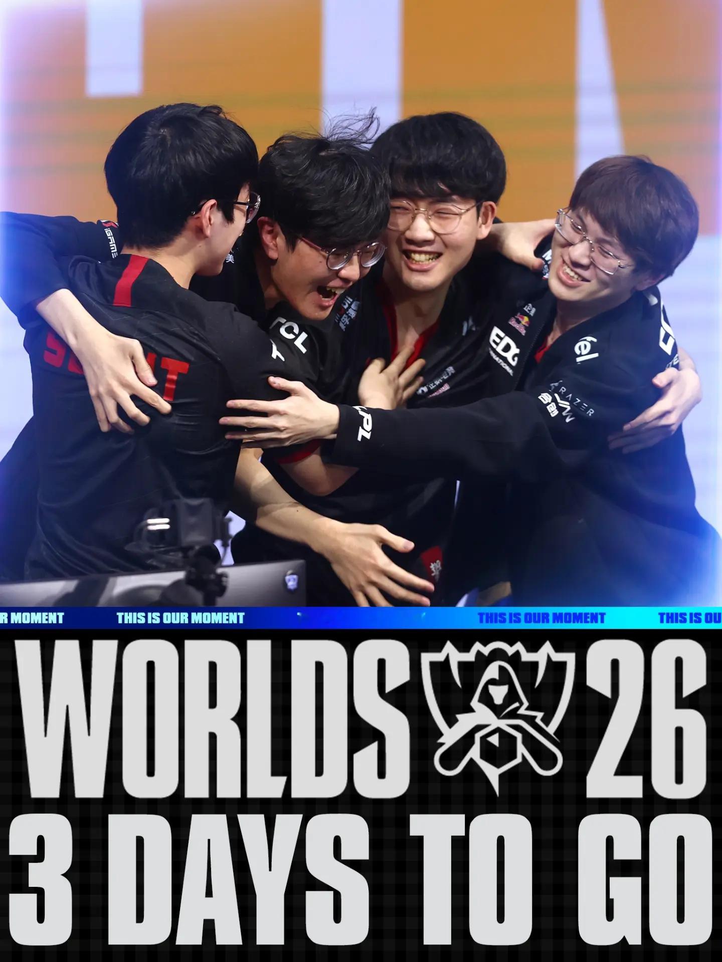 lolesports官推更新🥹"3 DAYS." ​​​