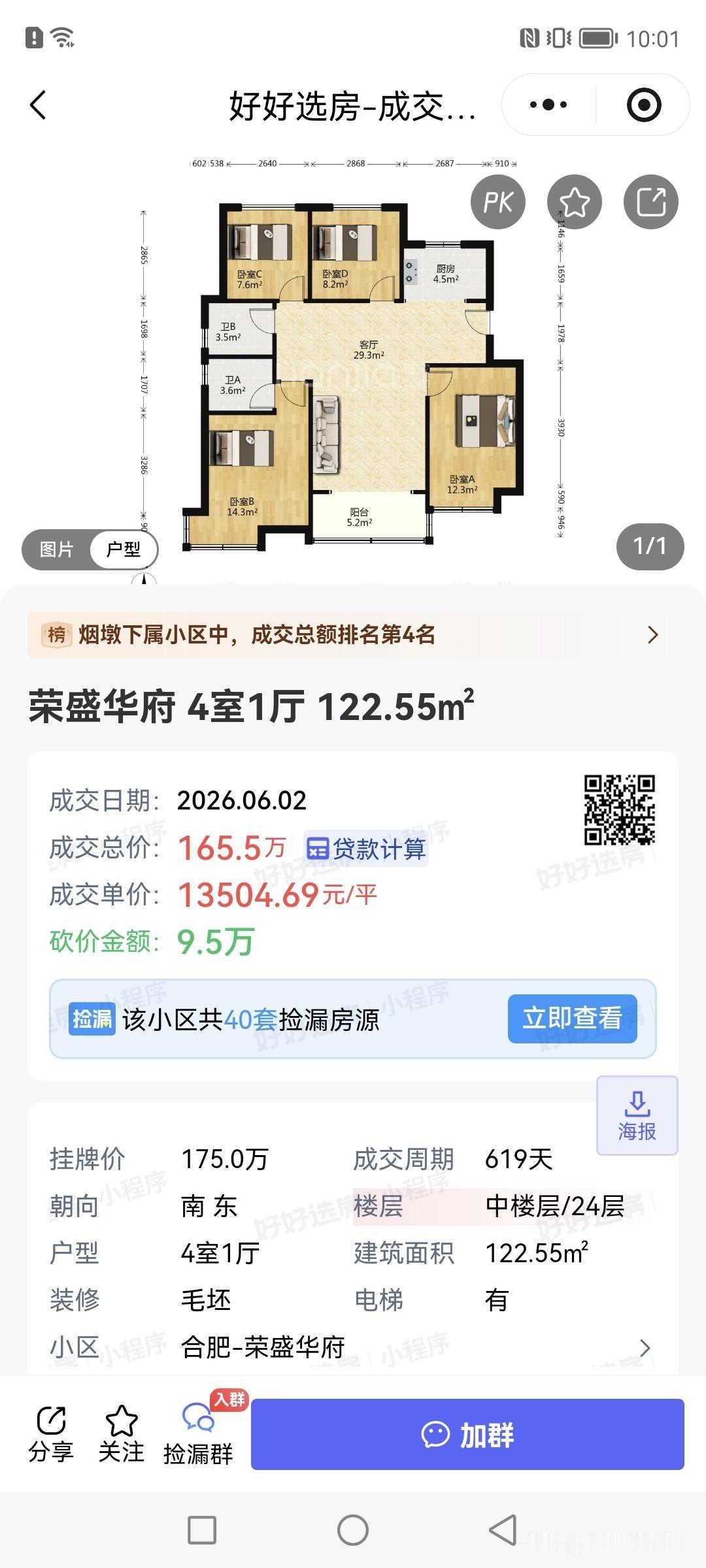 在合肥的改善买家买二手房，都是买大户型的。