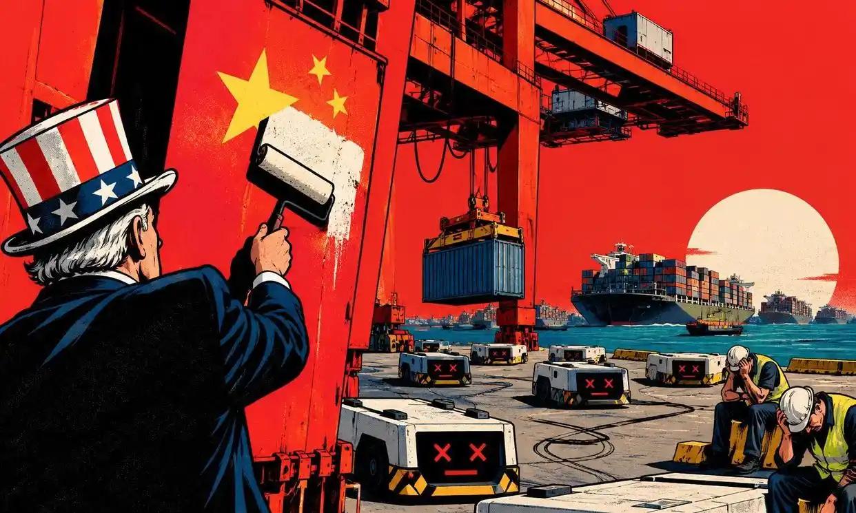 欧美港口下令拆除中国设备！工人拆完领导当场气炸：笨蛋，我让你拆的是Logo...