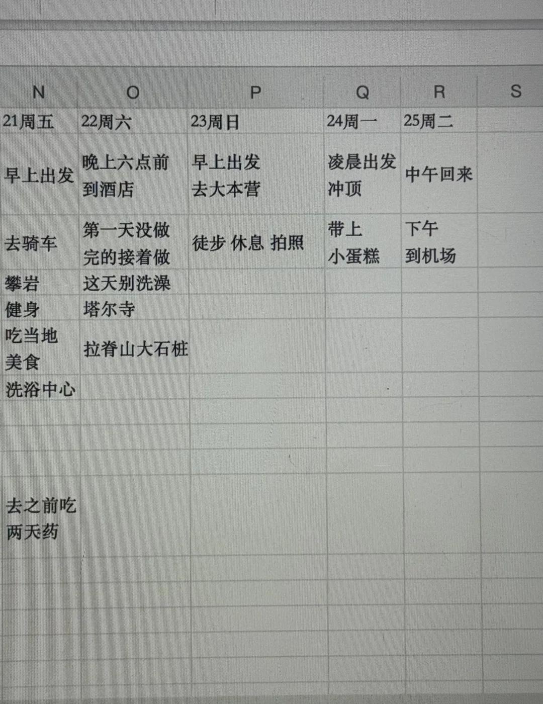 P人计划去岗什卡的行程表哈哈哈哈啊哈哈哈
行程路线安排 P人