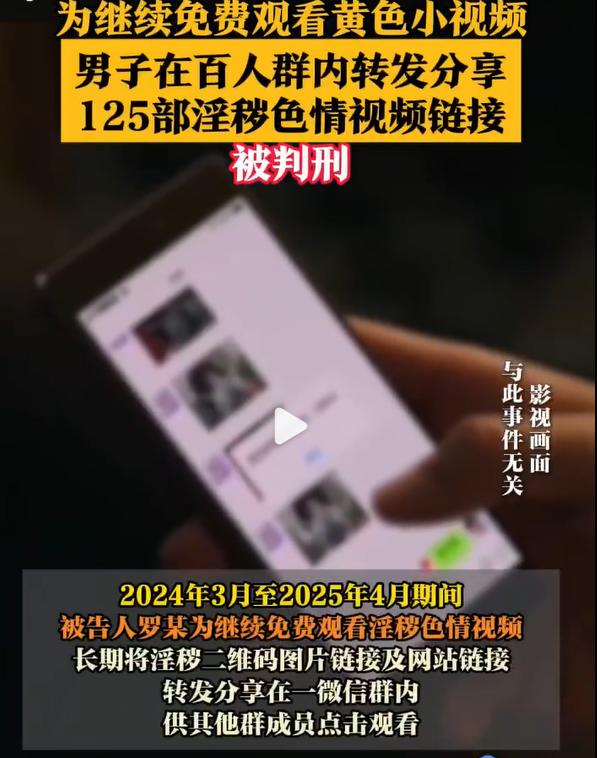 男子为看黄片长期在群里发黄链获刑，这说明该男子不但缺乏起码的常识，甚至还没有羞耻