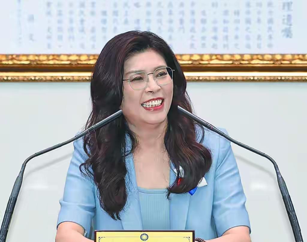 她来了她来了，她向我们走来了。
十年了，又有国民党主席来大陆了，中间吴敦义和朱立