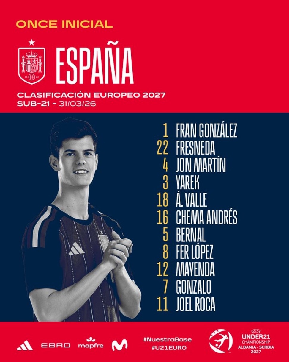 皇马 贡萨洛首发U21对阵科索沃U21 