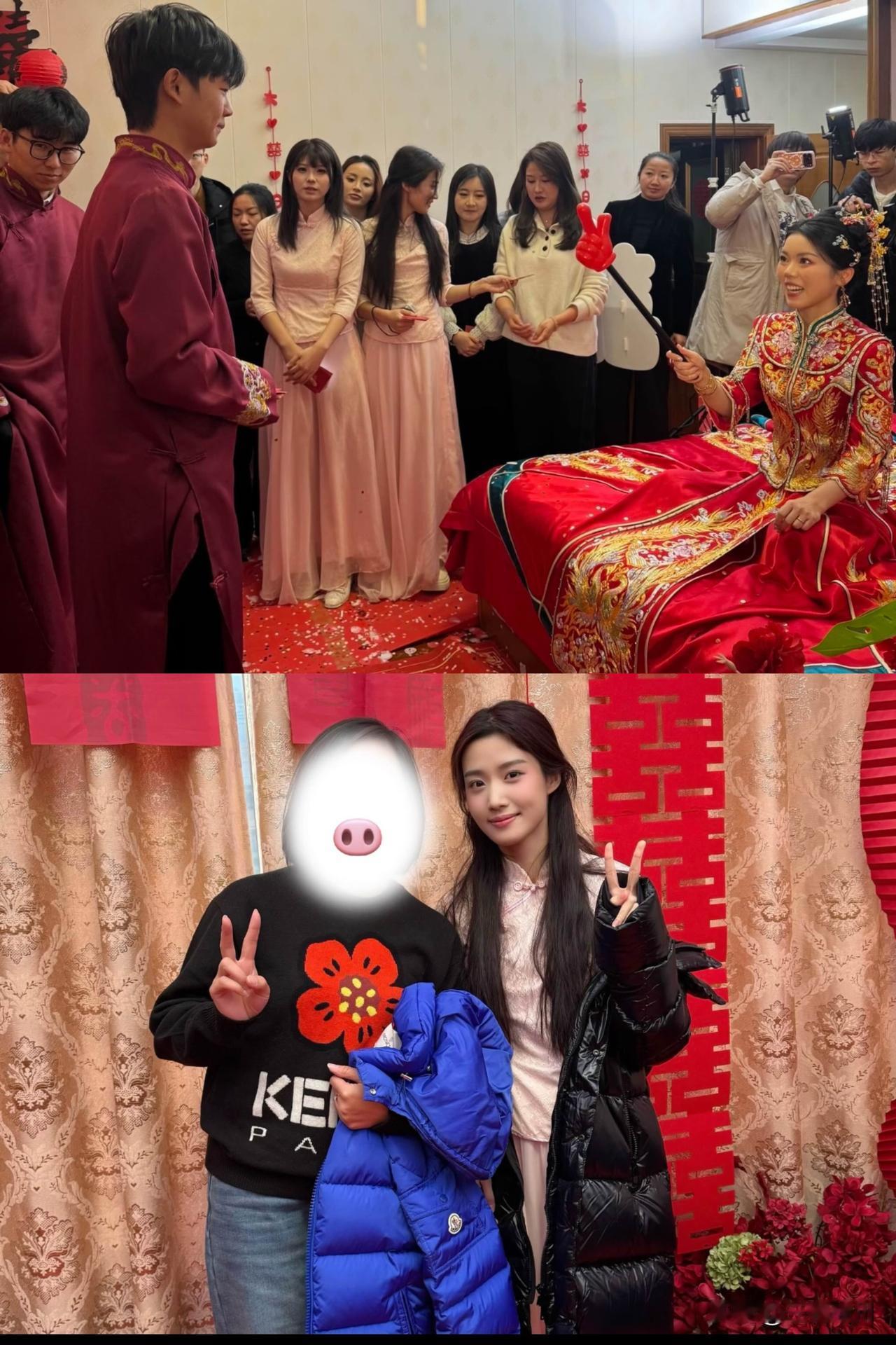 卢昱晓昨天去给素人当伴娘啦
对会去给圈外朋友当伴娘伴郎的明星有好感
看到在这种镜