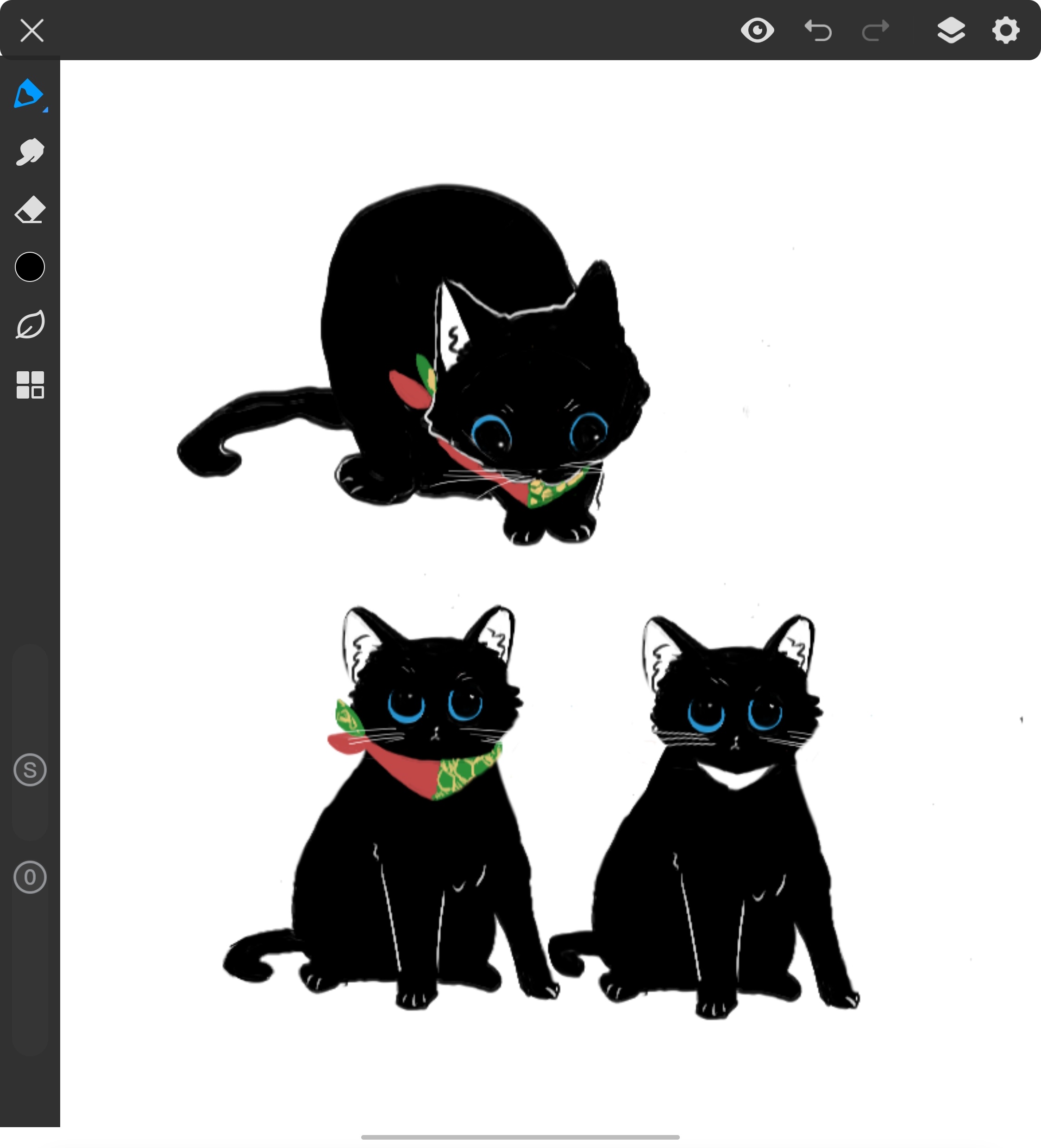 还在奶牛猫，平时围个小围脖把白围巾遮住了大家都以为是黑猫，经常做出出人意料的事情