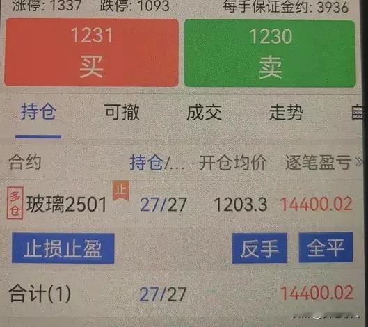 2501玻璃写在周末：金十月，2根大阴后必有大阳，周四平仓而出等候，周五上午择机