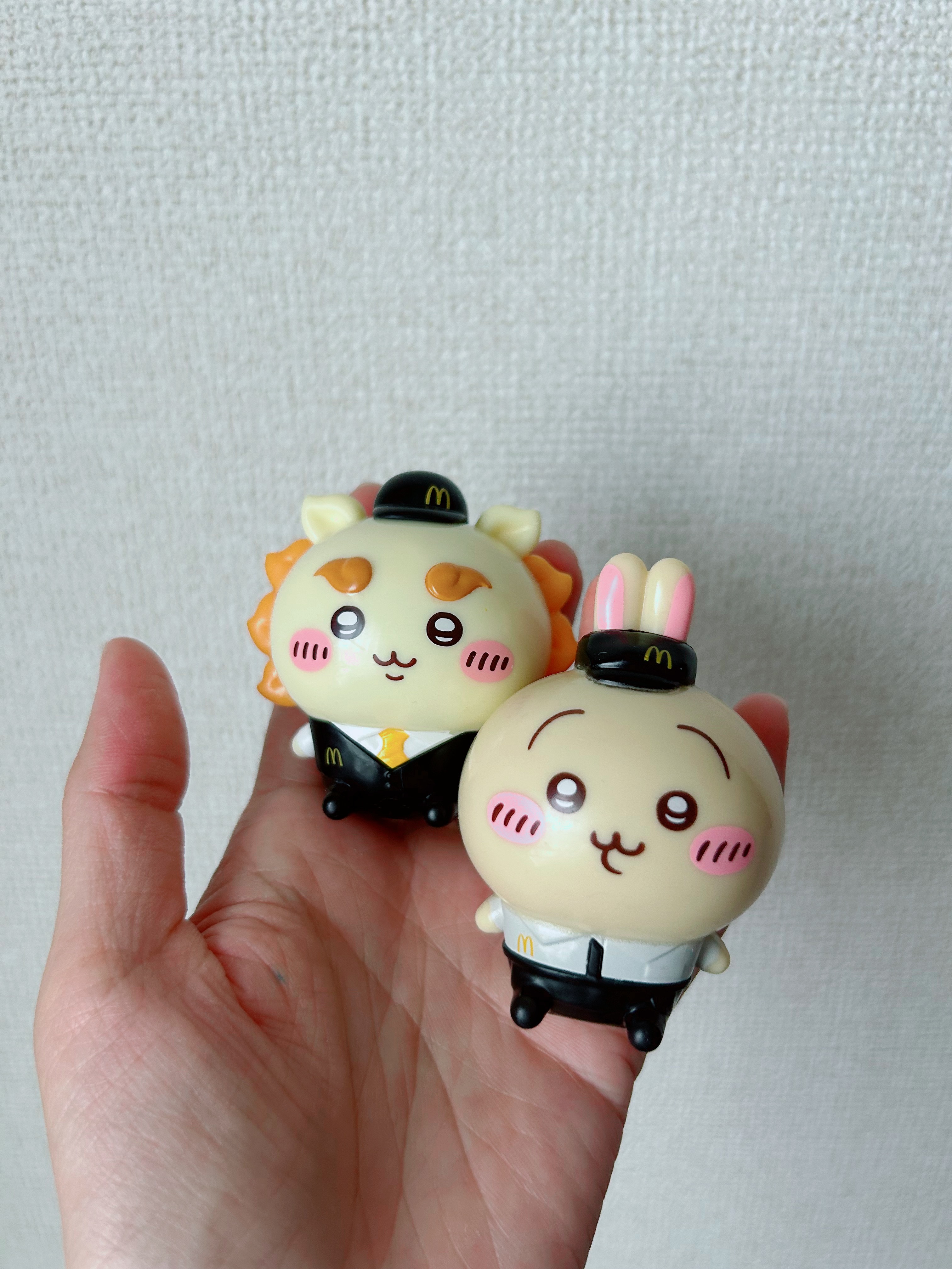 今天的两个麦当劳ハッピーセット同时开出了狮子和兔子，狮兔99是真的