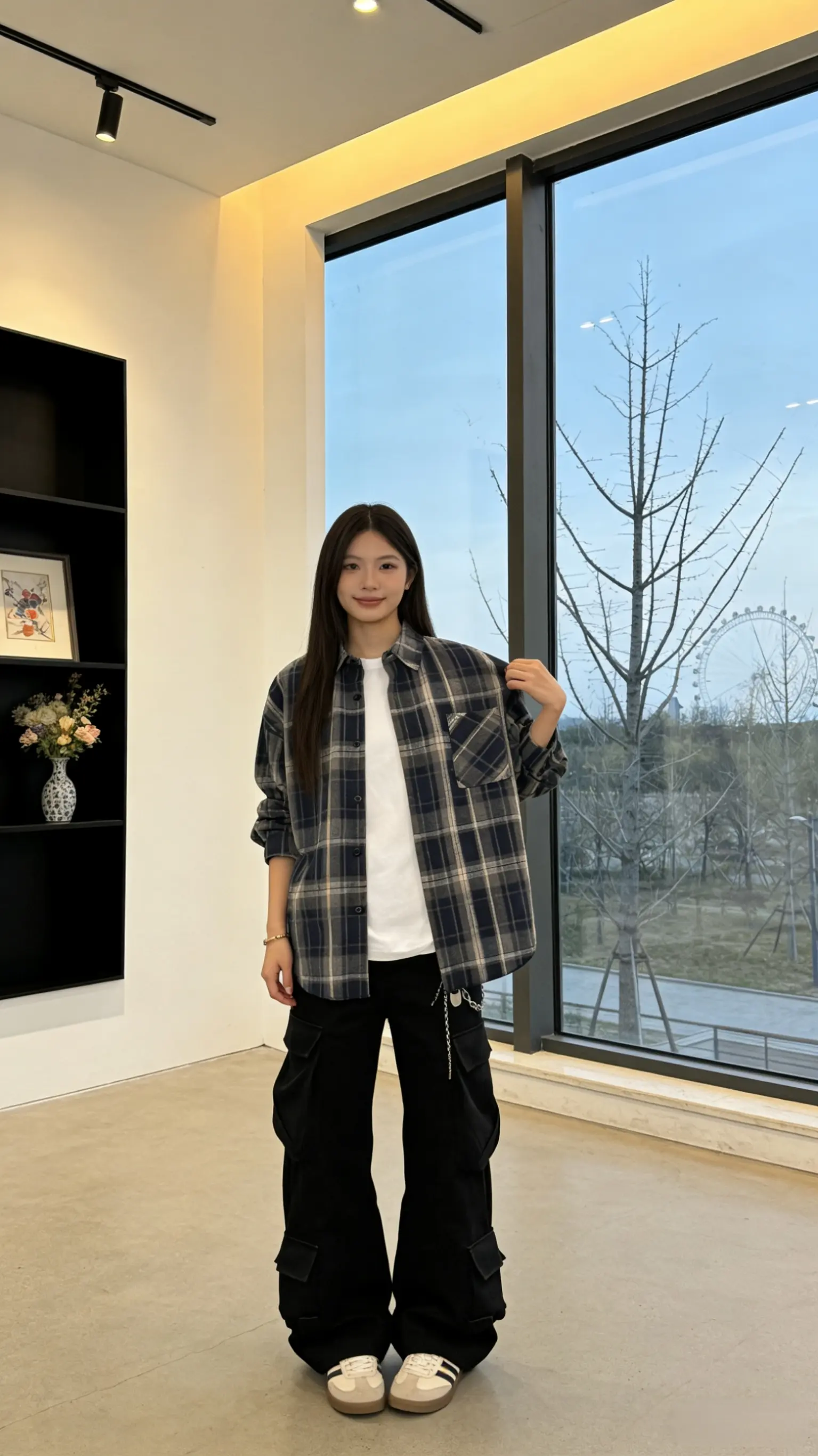 男生穿搭 格子衬衫 男女同款 开春搭配 谁穿谁好看