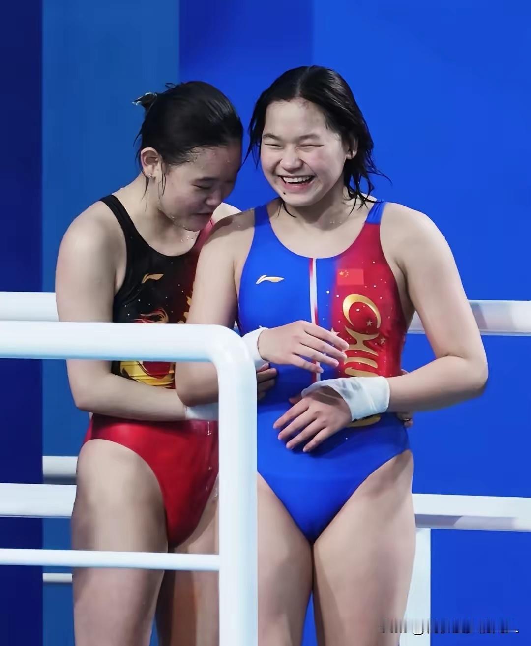 我发现了，
全红婵夺冠靠的不仅仅是实力，
而且她对于跳水运动的热爱，真正的做到了