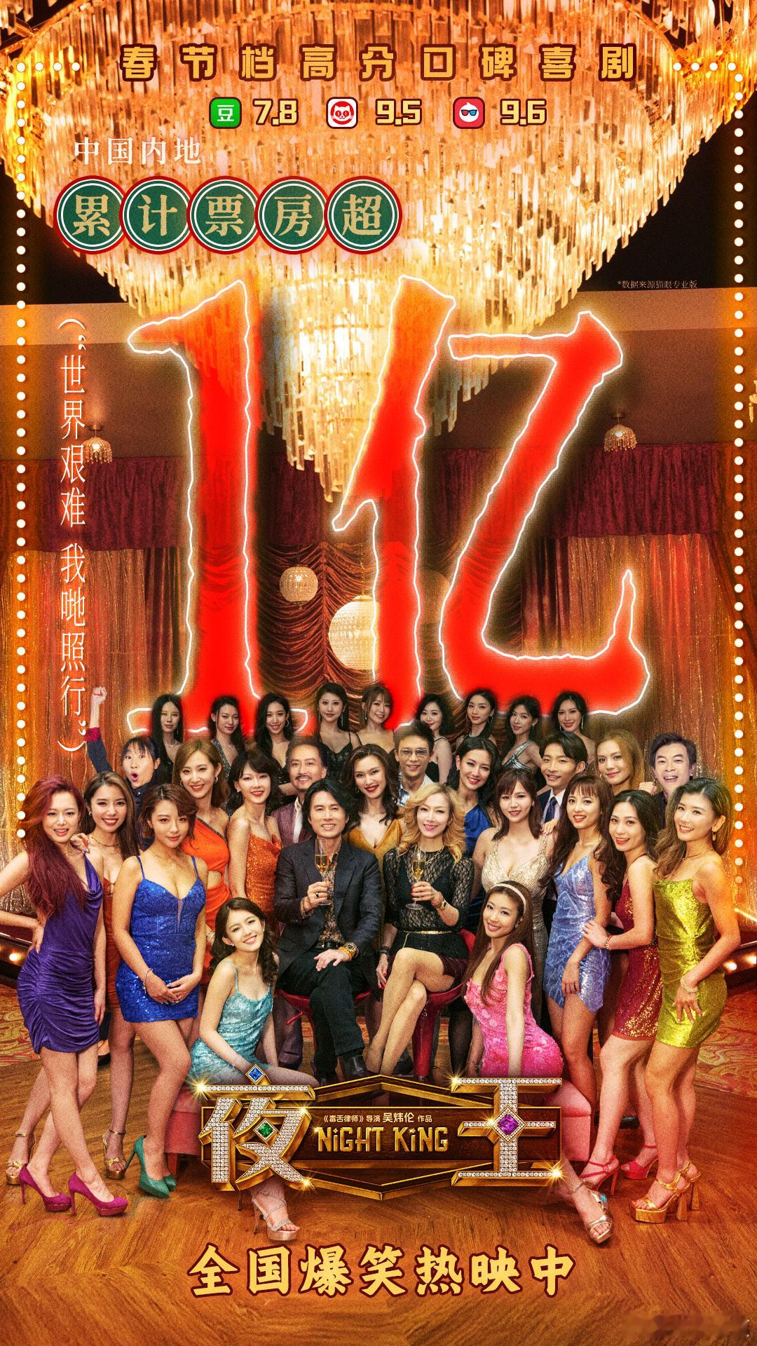 夜王票房破亿 电影《夜王》在今天票房破亿啦黄子华的权威谁来懂！！在两广上映后慢慢