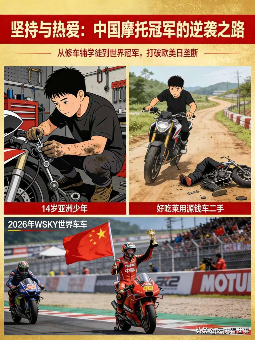 从修车铺到世界冠军！他用双手改写中国摩托历史！

谁能想到，曾经在修车铺摸爬滚打