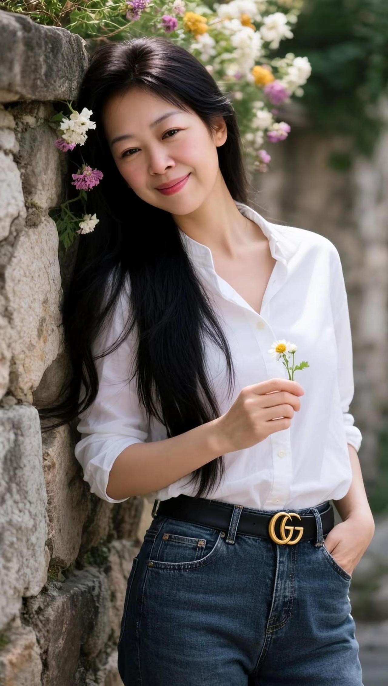 做人就像花一样。AI清透花卉写真