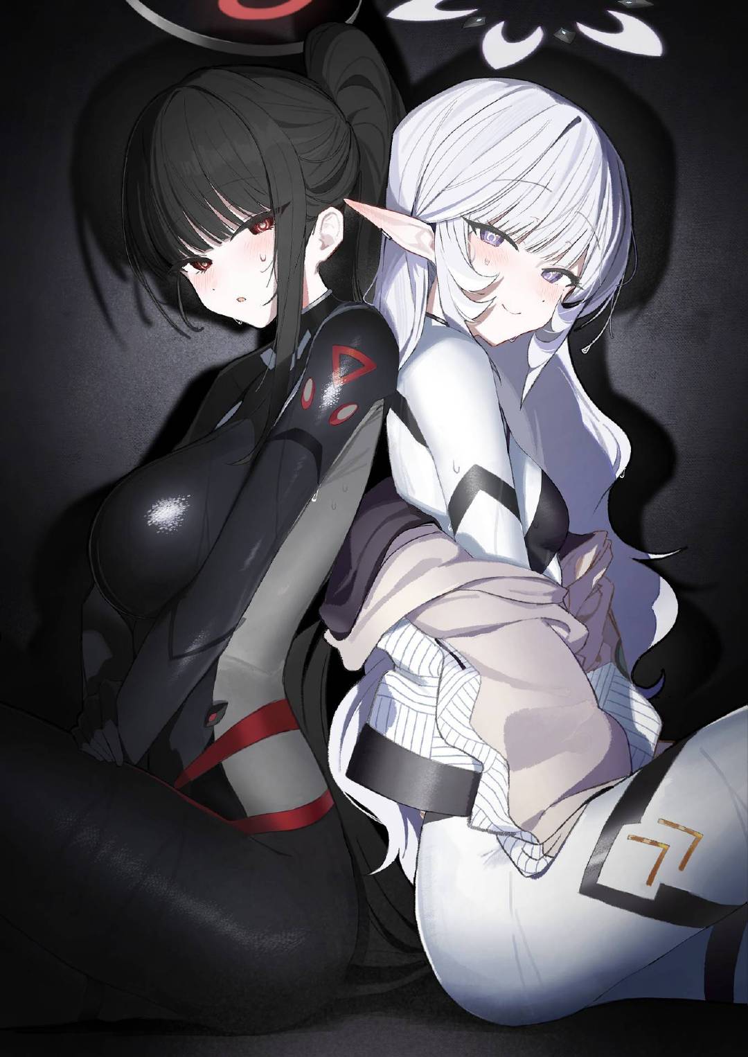 调月莉音、明星日鞠——碧蓝档案——画师: 殘夜 ZANYA，网页链接