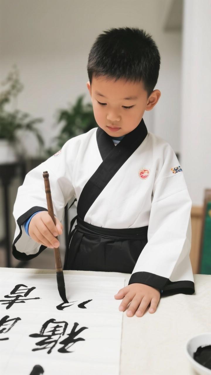 别吵了，你们能鬼画符，我就不能写？

       最近，13岁的李明书法秀出圈