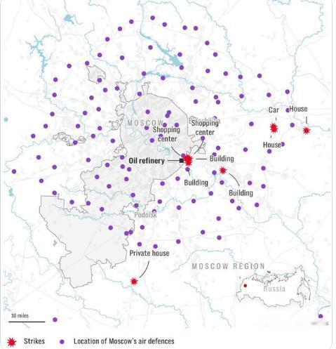 图文：乌军无人机为何突破莫斯科的多层防空系统  饱和攻击挫败90%的拦截率

6