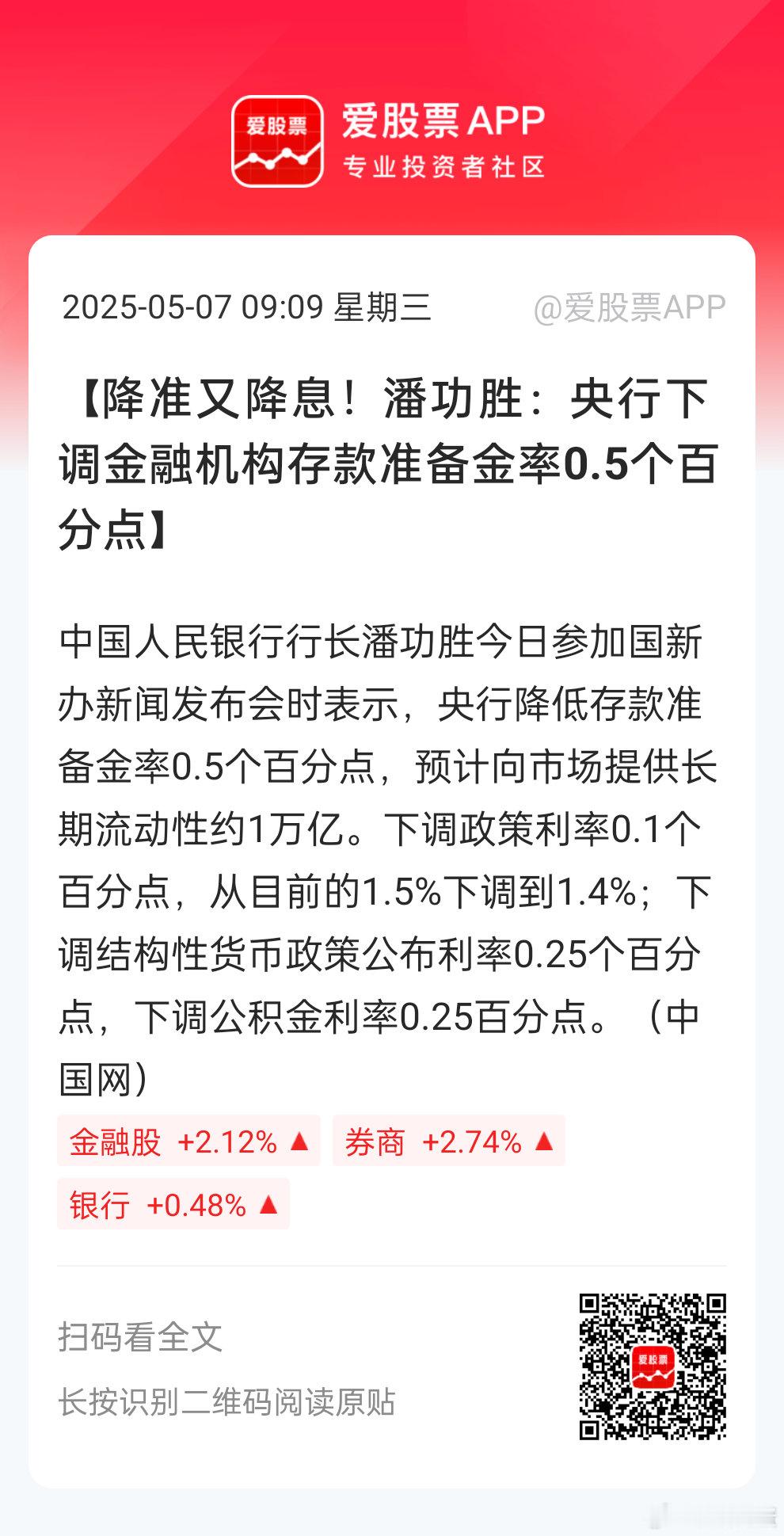 汇率升太快，果然还是降息降准，缓和升值压力[允悲]以前怕贬值太快，不好操作。。现
