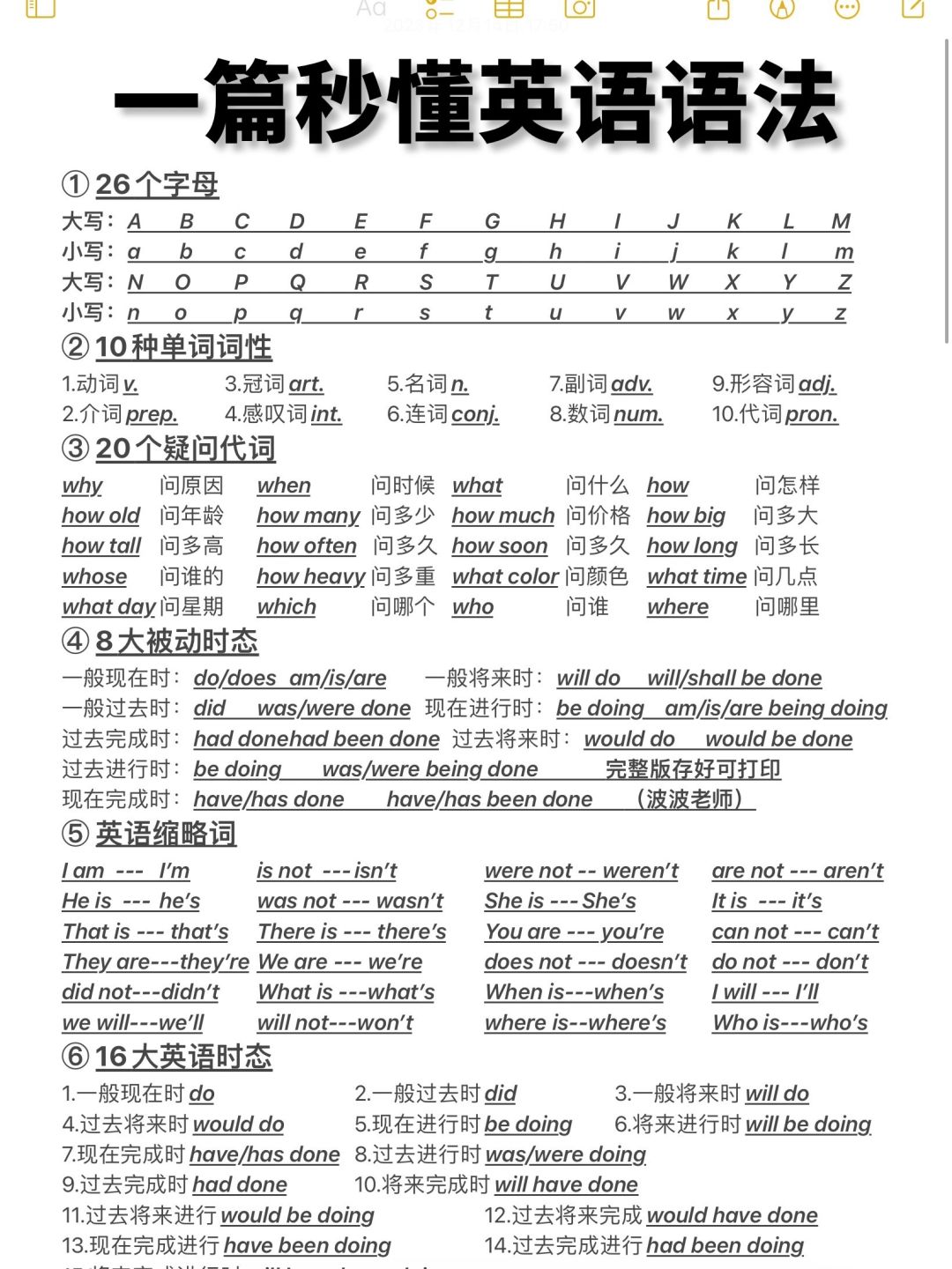 英语语法不过如此！一篇搞定，太牛了！