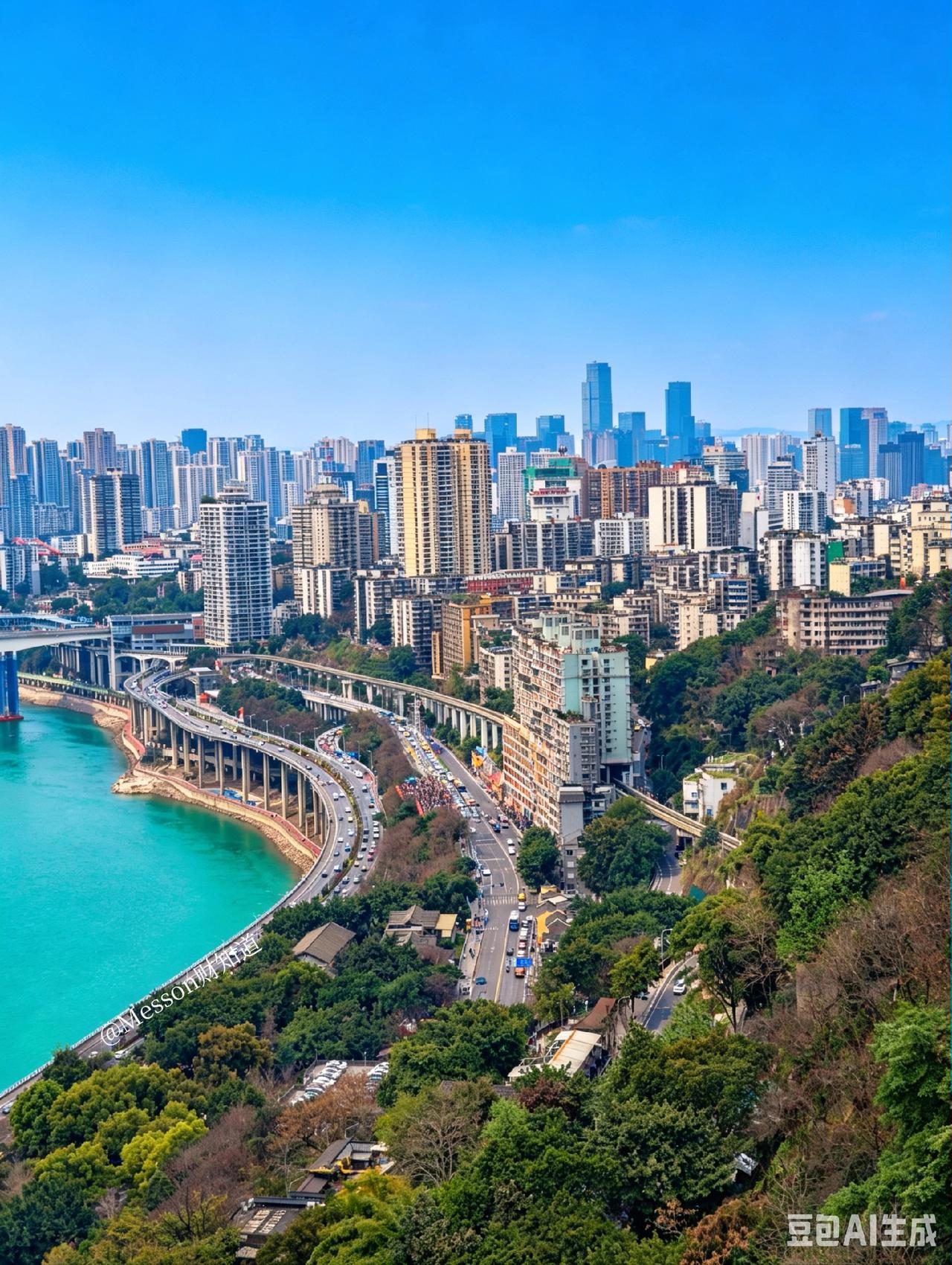 在重庆，换个角度看“轻轨穿楼”，欣赏“开往春天的地铁”。
到重庆李子坝轻轨站看“