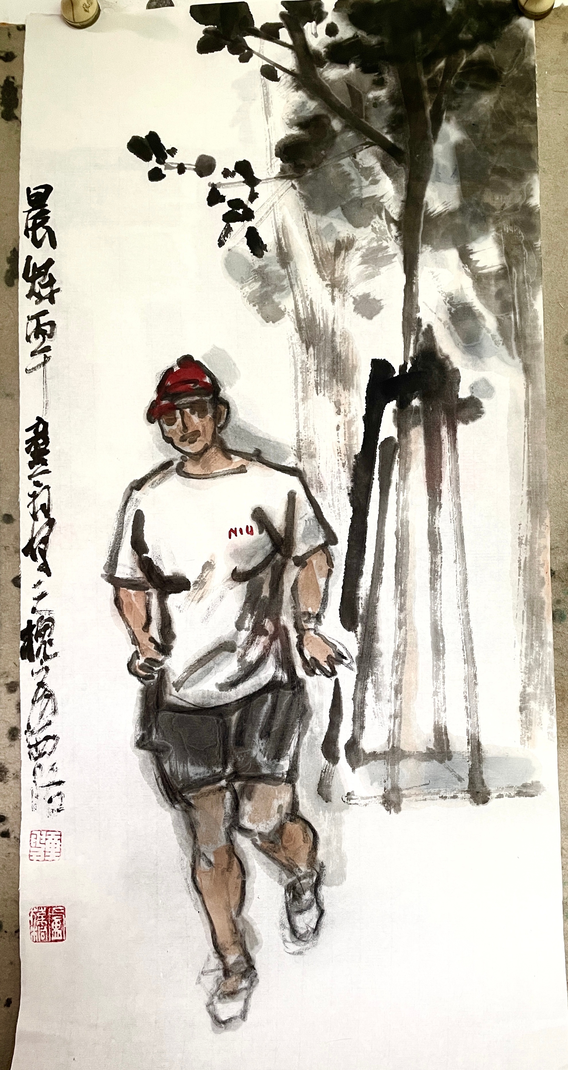 卢氏水墨  晨炼 