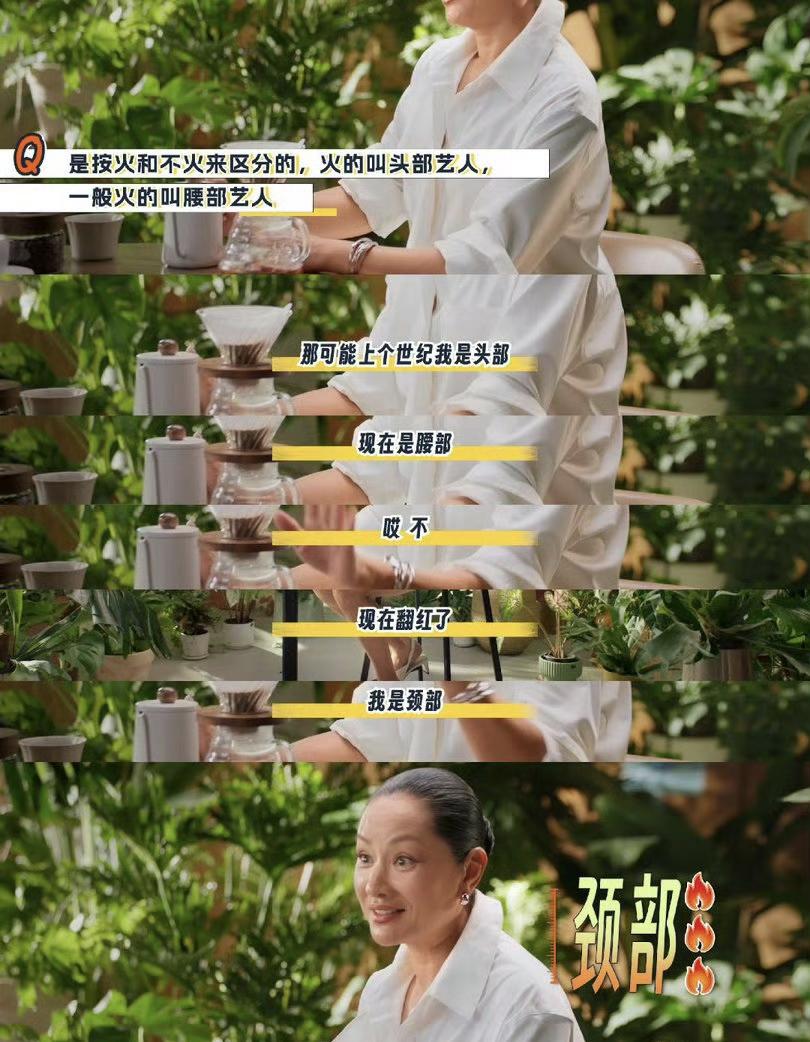 瞿颖采访时自创“颈部艺人”的说法，真的太通透了，不卷头部也不甘做腰部，脖子可以自