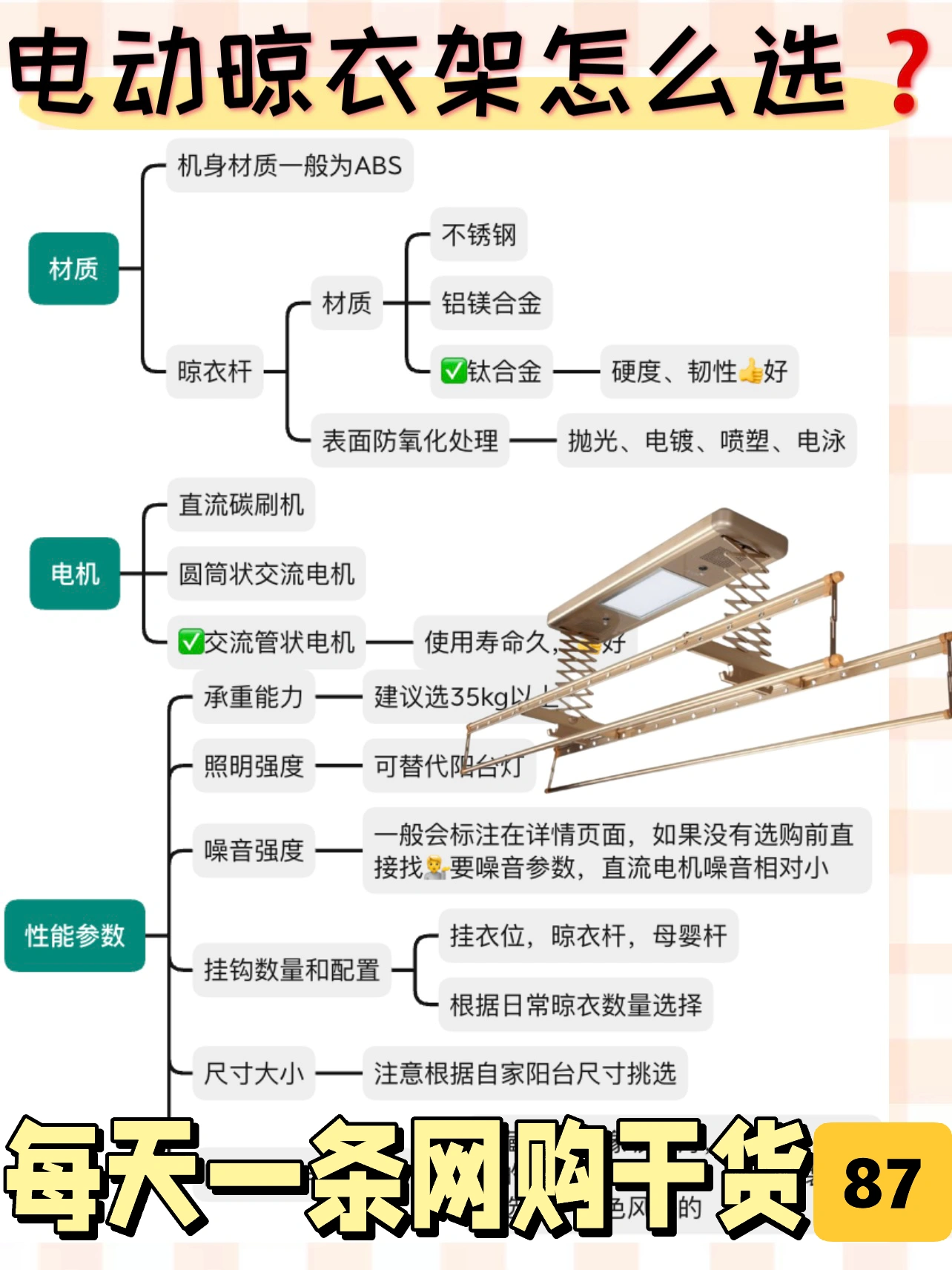 电动晾衣架怎么选❓|记得看这5点✅