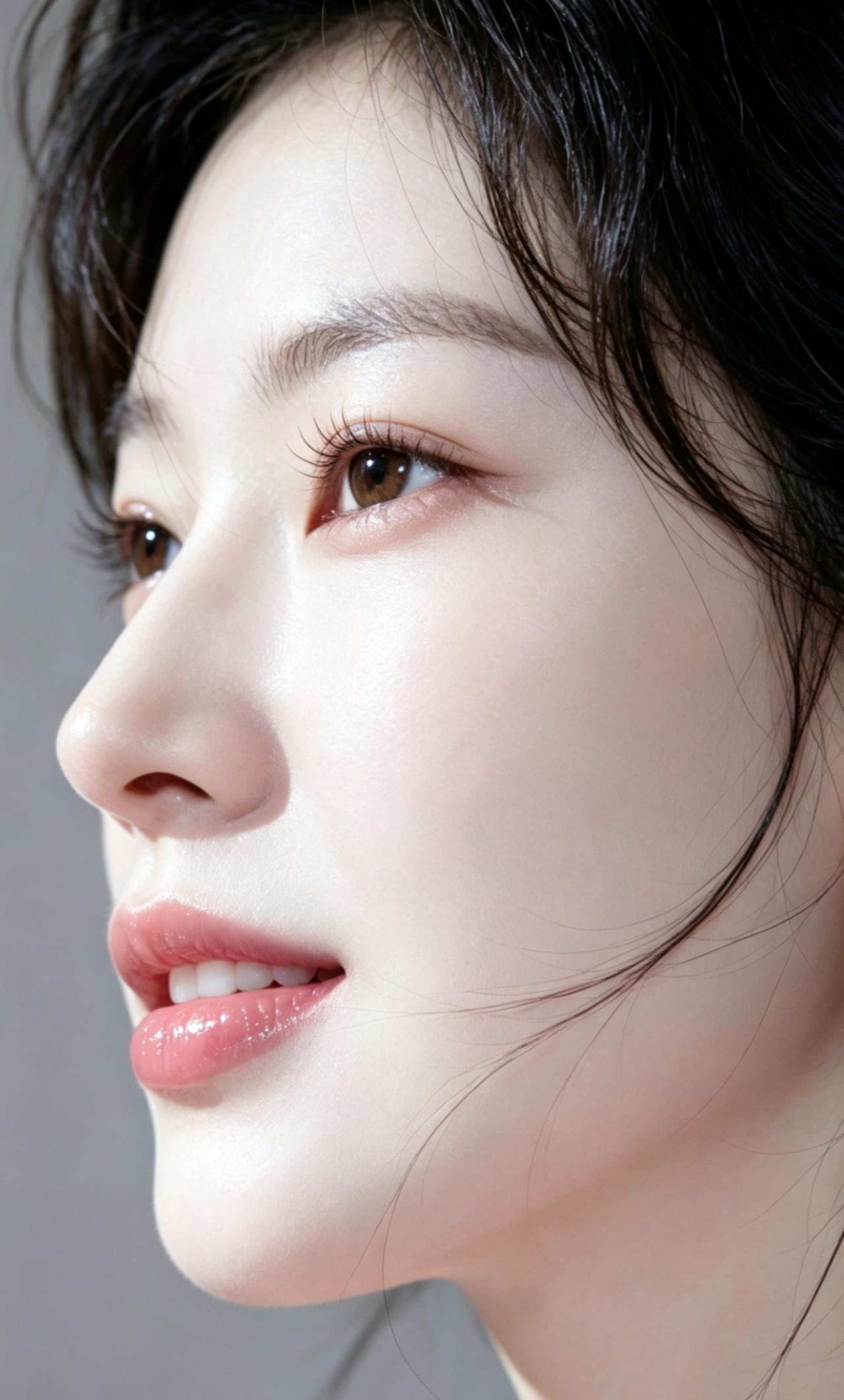 温柔眼眸，自然妆容，清新脱俗的气质