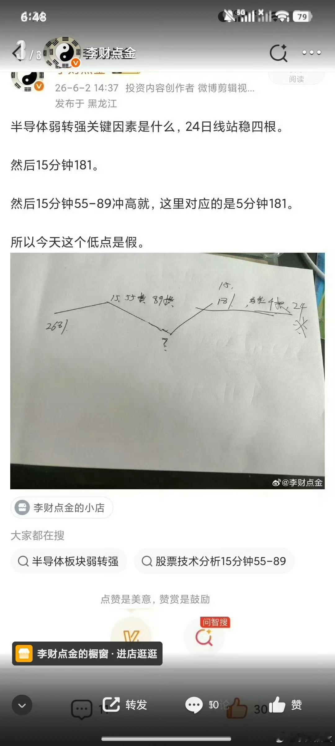半导体技术上走势符合预期这就是二波，那么后面走势技术上就可控了。 