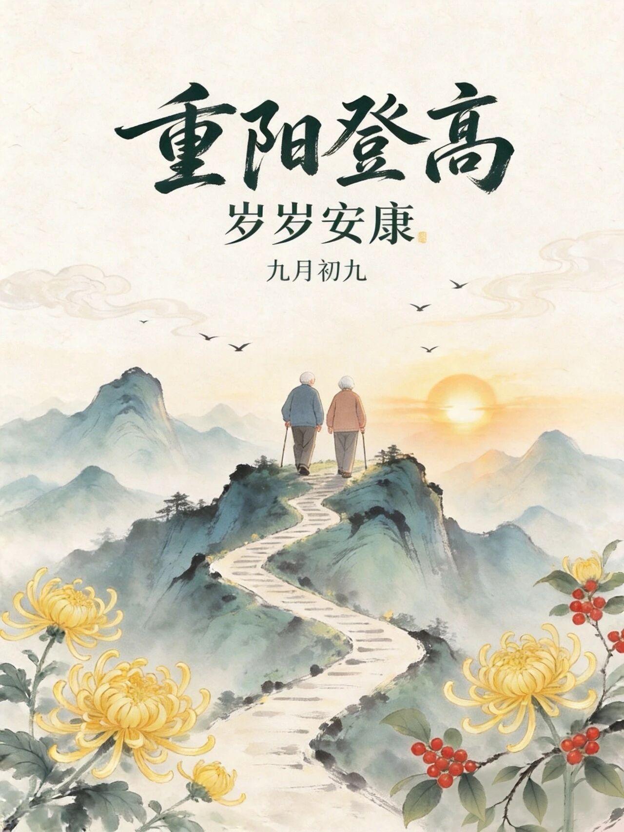 菊香漫过山岗  秋色浸染人间
      岁岁重阳，今又重阳

        