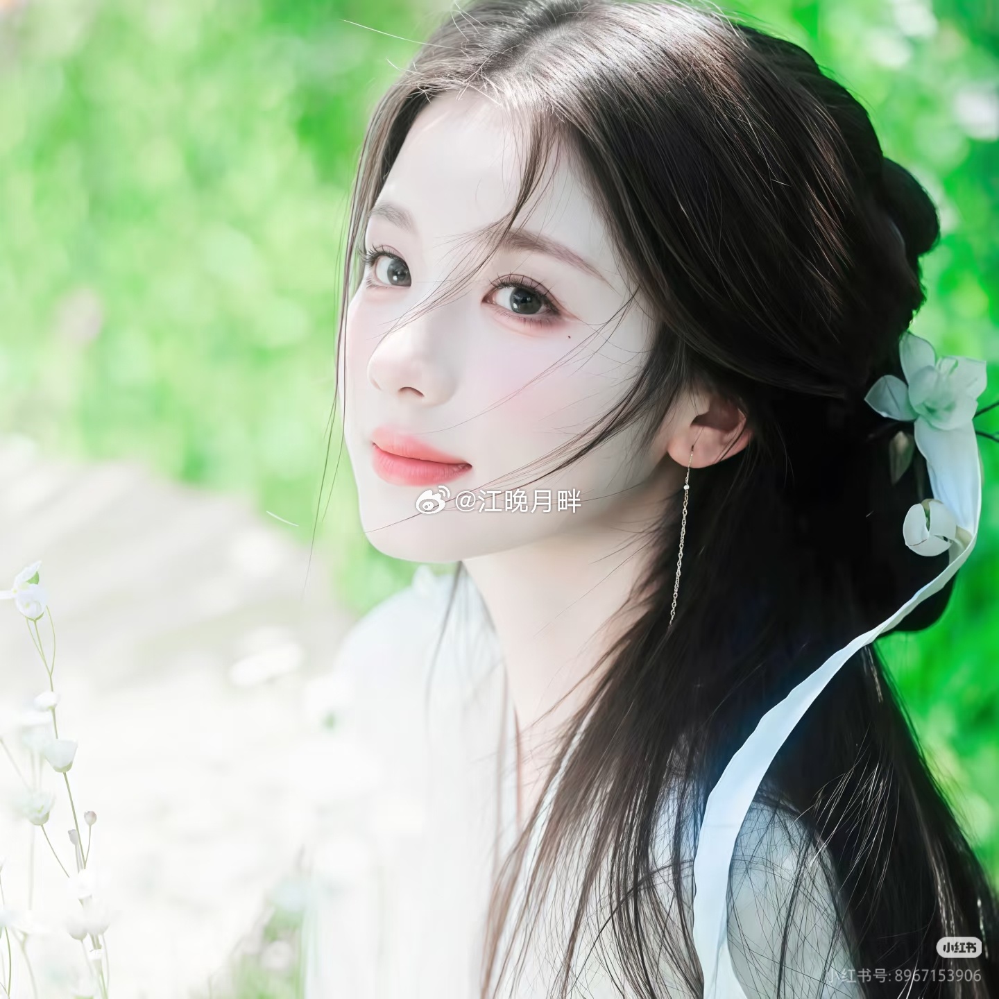 好看的绿色女生头像 