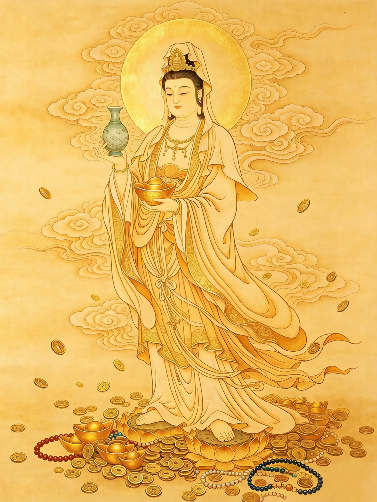 遇见观音菩萨，不要无视，许个愿吧！留下一句“心想事成”！菩萨慈悲会护佑你！ ！！