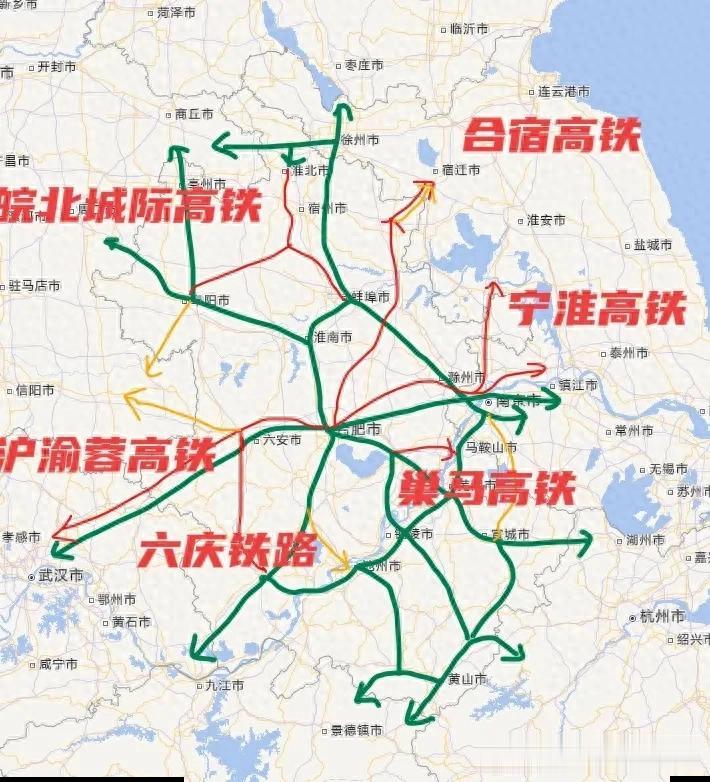 安徽用“城际”的壳，装“高铁”的心，跑出了全国第三的高铁里程，仅次于广东和山东。