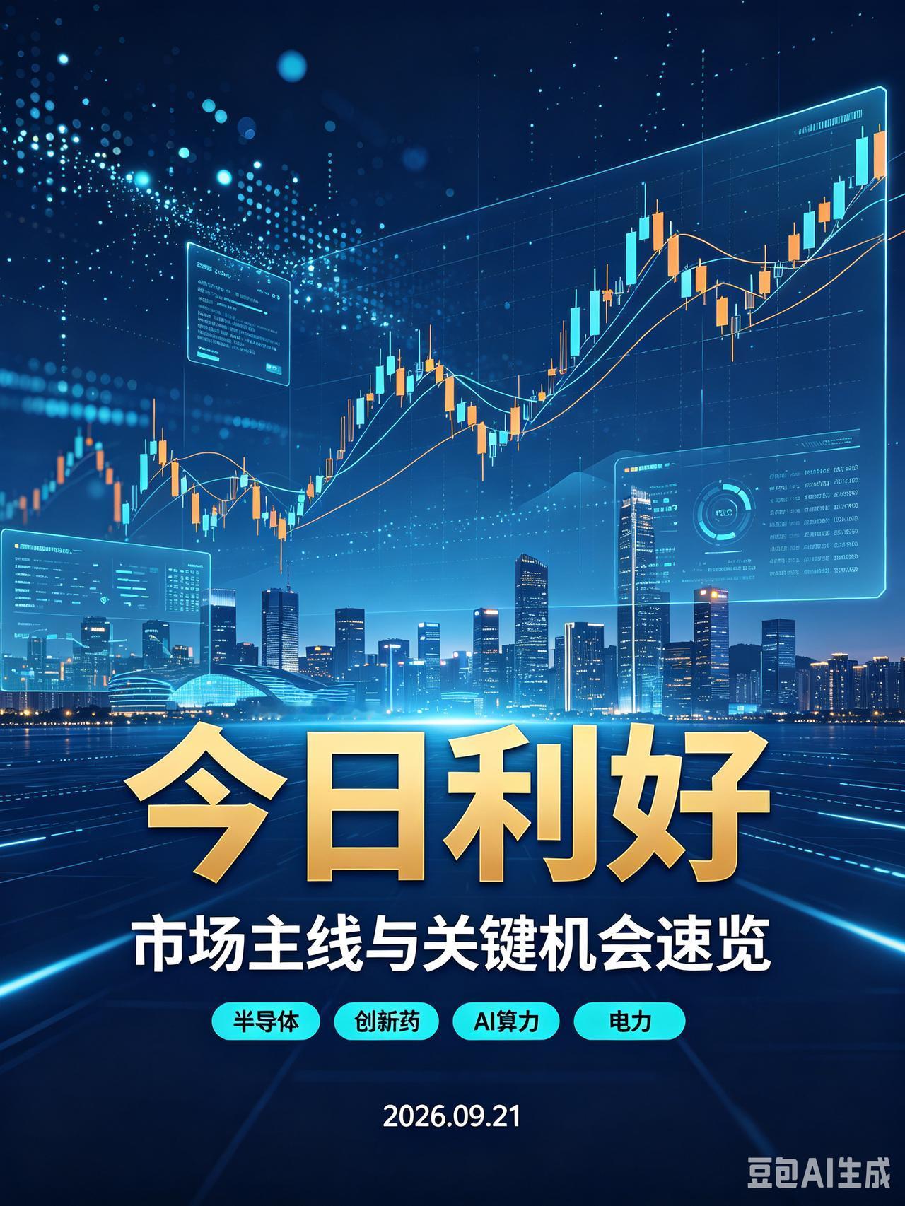 2026‑09‑21｜今日利好清单
 
⚠️风险提示：资讯仅供信息参考，不构成任