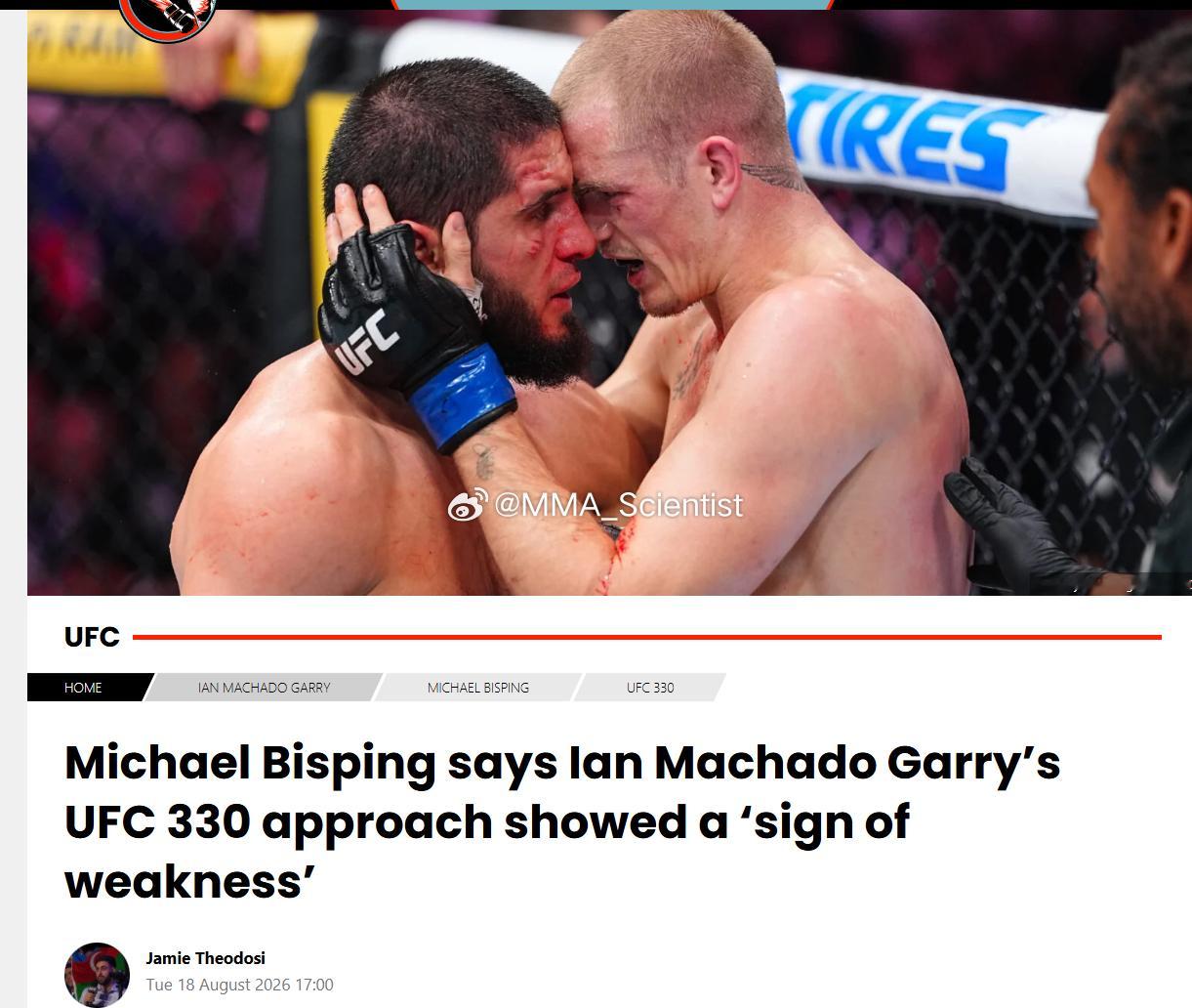 “妈宝男”迈克尔·基耶萨（Michael Chiesa）认为，“马王”伊斯拉姆·
