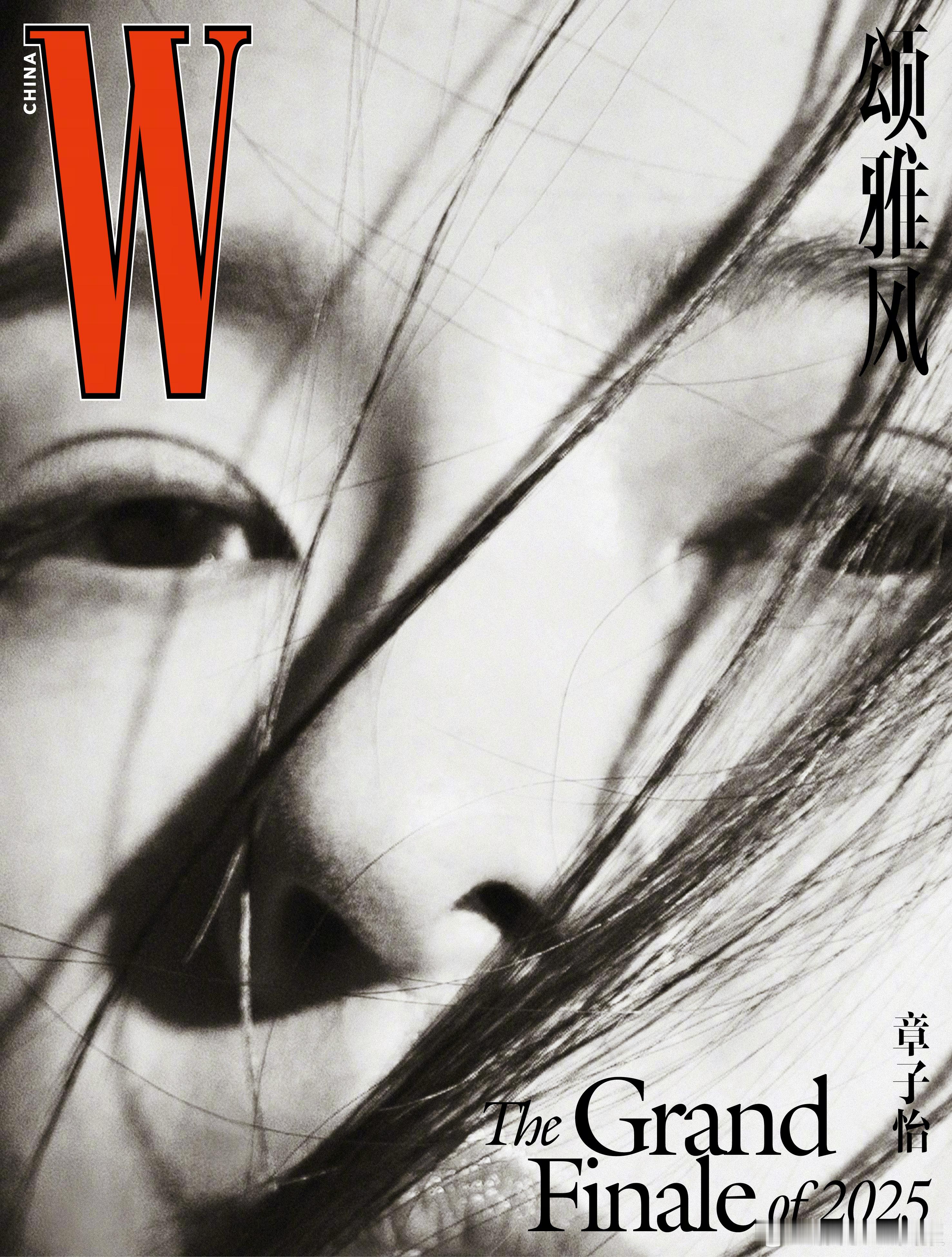 章子怡W中文版封面人物 章子怡登W中文版闭年刊封面，气场全开的女王范。尤其黑裙造