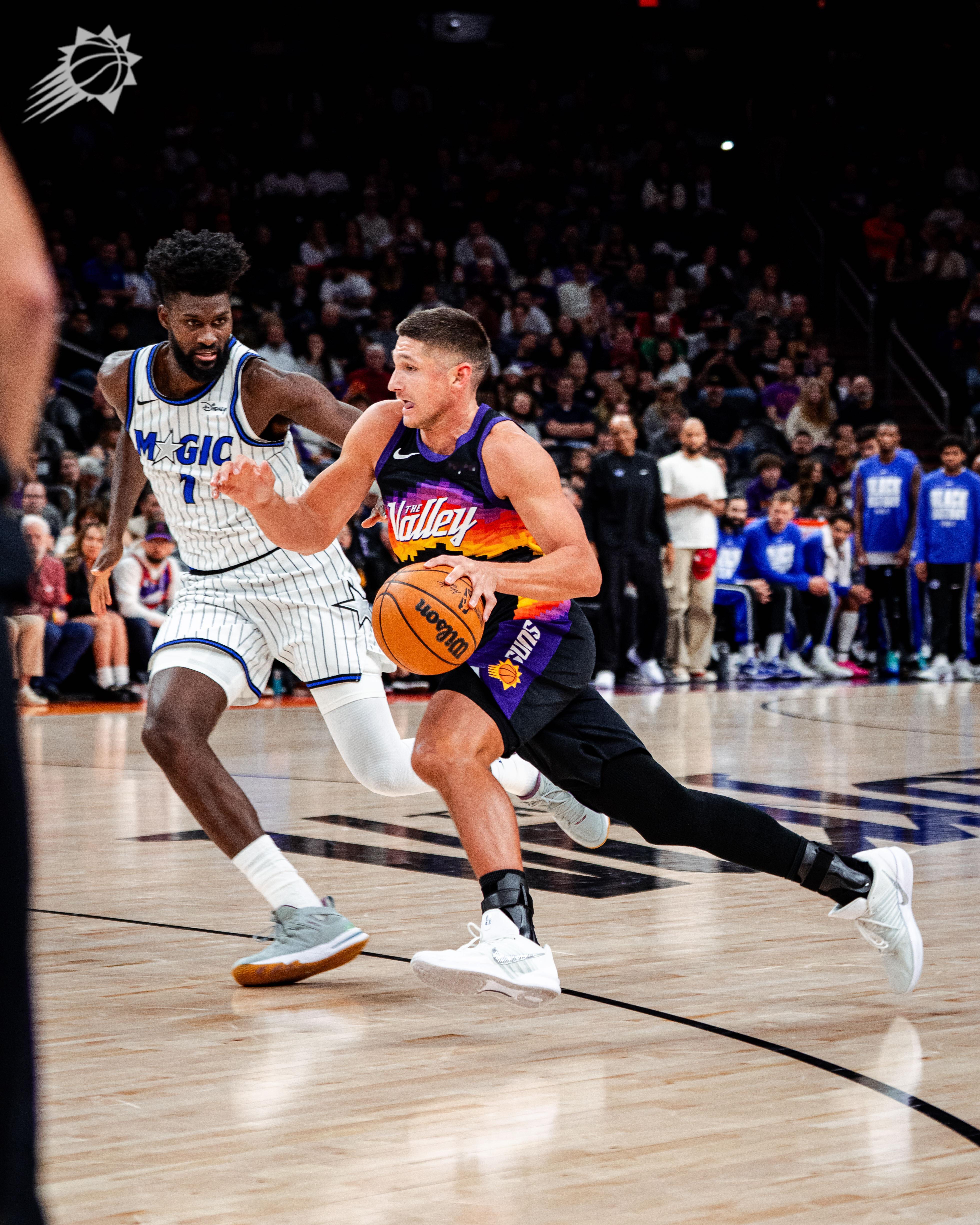 阿伦复出上半场出战11分钟，高效砍下12分！🔥菲尼克斯太阳 ｜旭日东升 ｜魔术