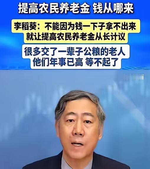 北京，清华教授李稻葵在公开论坛上罕见拍桌子：坚决反对养老政策无限拖延。当年交公粮