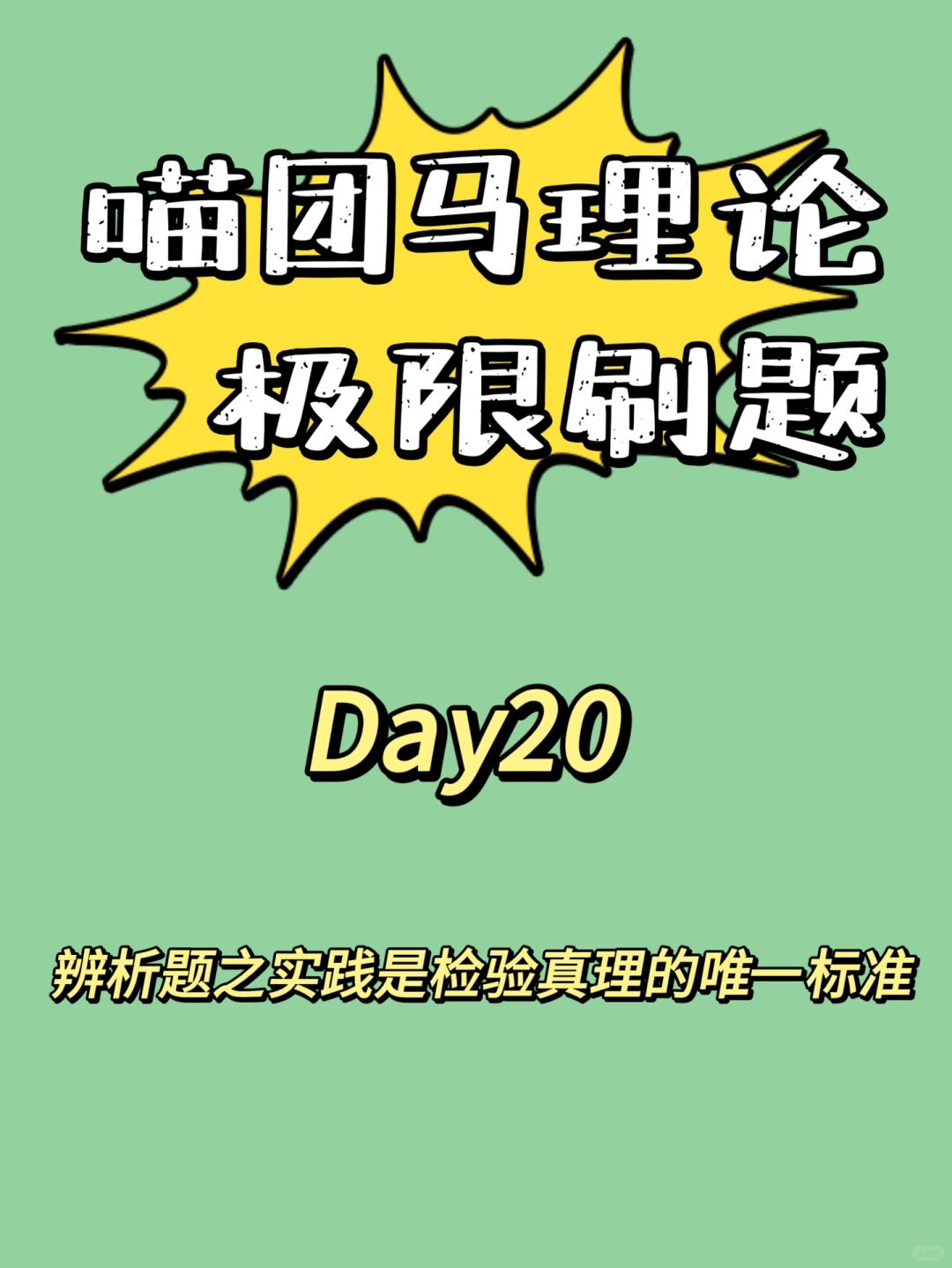 辨析题之实践是检验真理的唯一标准